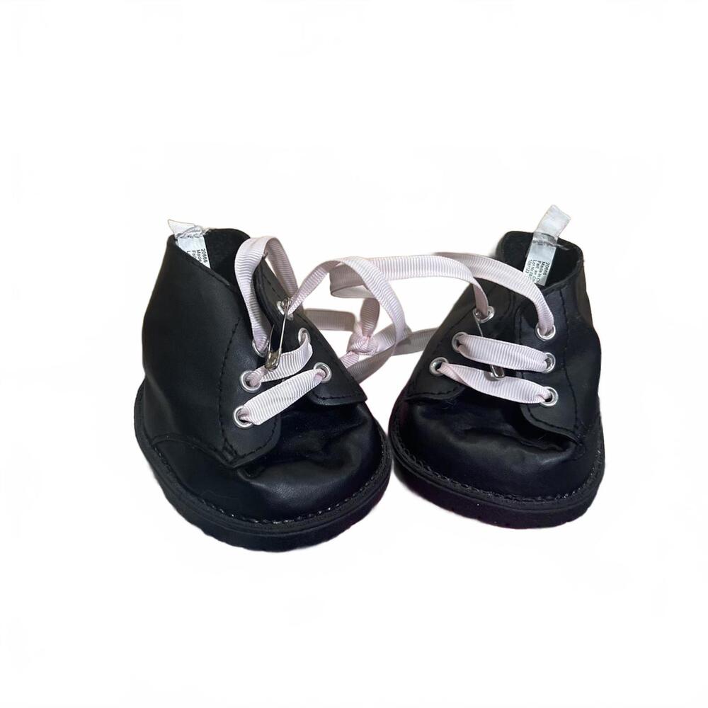 Build A Bear Workshop Black Lace Up Goth Emo Punk Shoes
